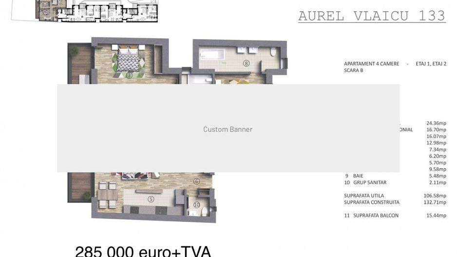 Apartament 3 camere Polona | Aurel Vlaicu  - Poză 9