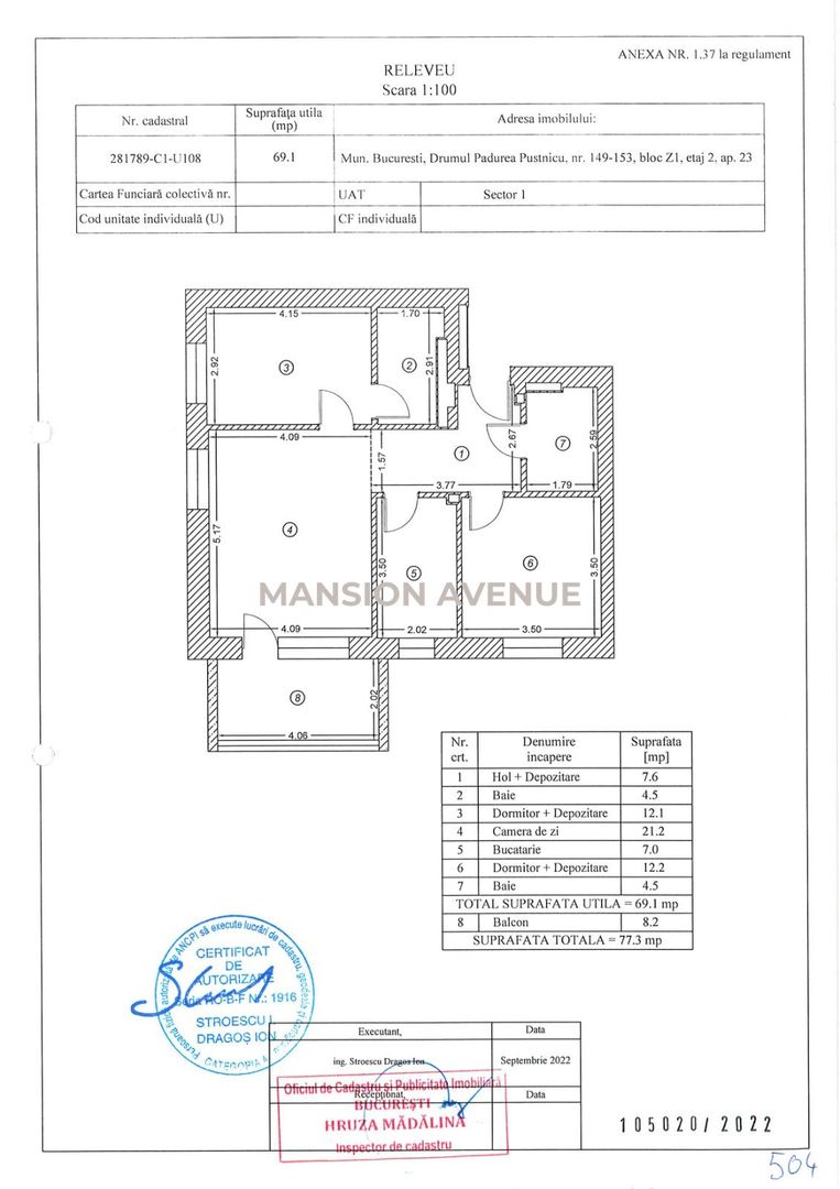 Apartament 3 camere si 2 locuri parcare subterana, Greenfield Baneasa - Schiță 17