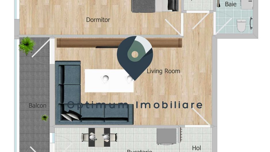 Apartament cu 2 camere de inchiriat in Zorilor, 2/4,  Golden Tulip ! - Poză 8
