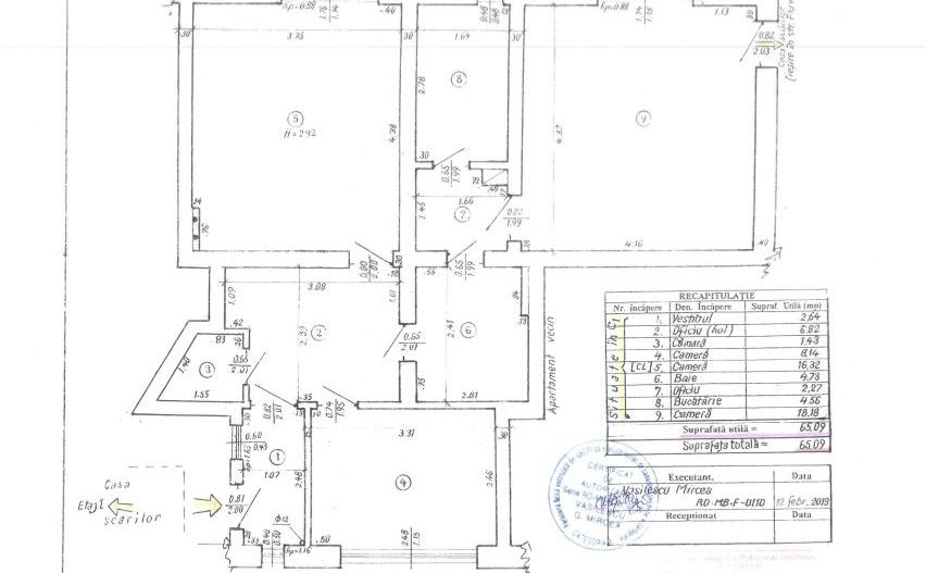 Apartament cu 3 camere 65,09 mp + 2 spatii 11,62 mp - Gara de Nord - Poză 8