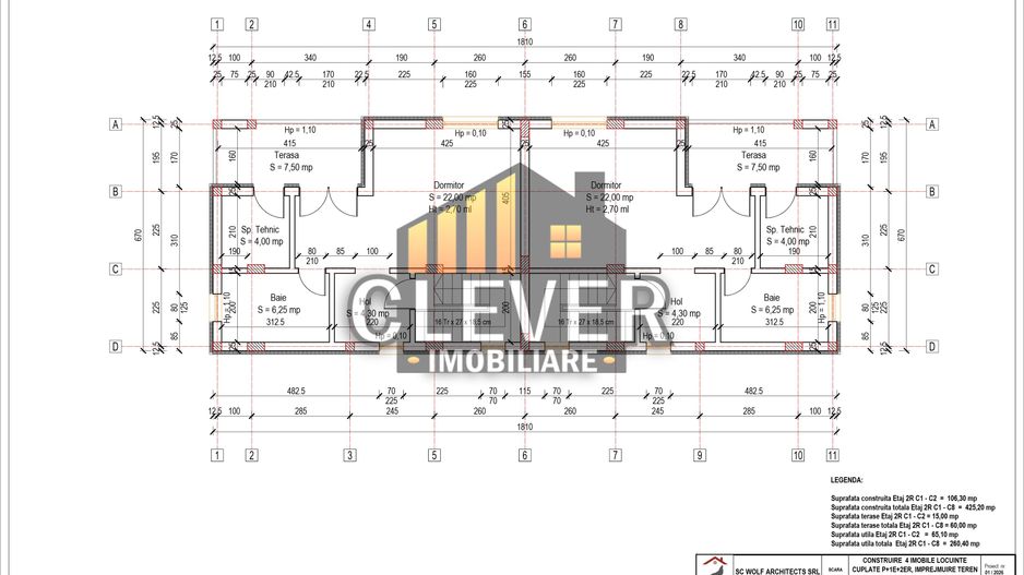 Vila duplex 4 camere,2 parcari , 132 mp utili, Metrou Teclu, Sector 3 - Schiță 23