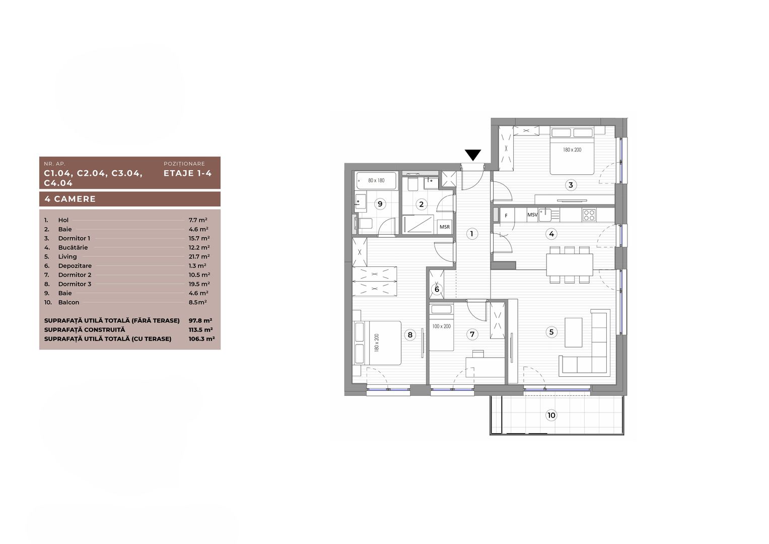 APARTAMENT 4 CAMERE | PROIECT NOU | PIATA IANCULUI - Poză 16