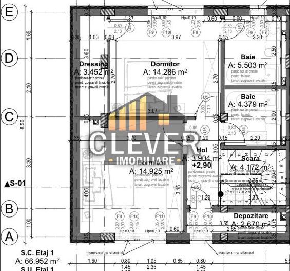 Vila duplex 4 camere 4 bai, 125 mp utili, Splaiul Unirii, parcare gratis - Schiță 6