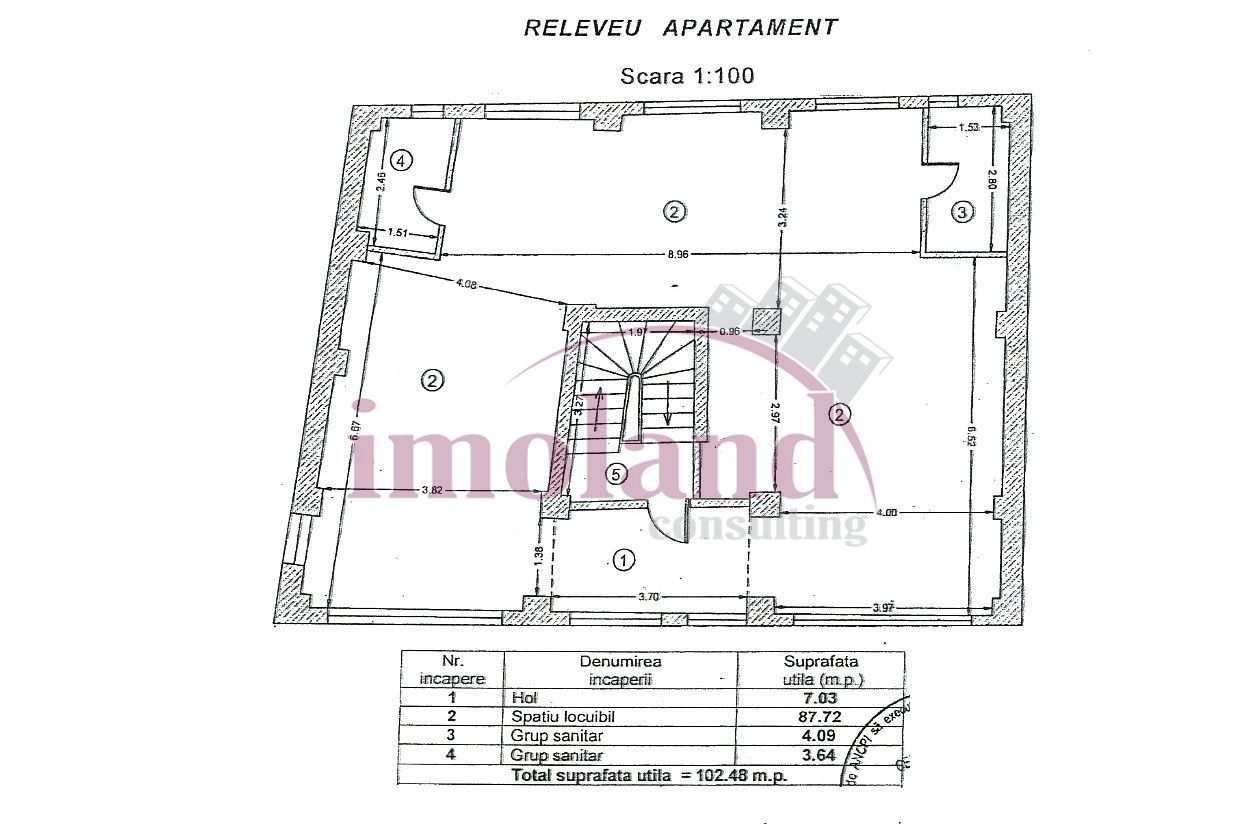 Vanzare - apartament 3/4 camere - Piata Floreasca - Schiță 24