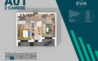 Apartament 2 cam, Direct Dez, Comision 0 , 10 min, Metrou - Poză 2