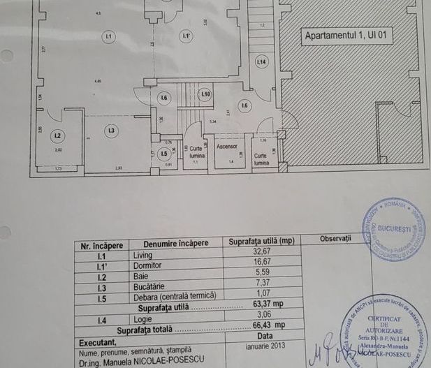 2 camere, Dorobanti Beller - Schiță 16