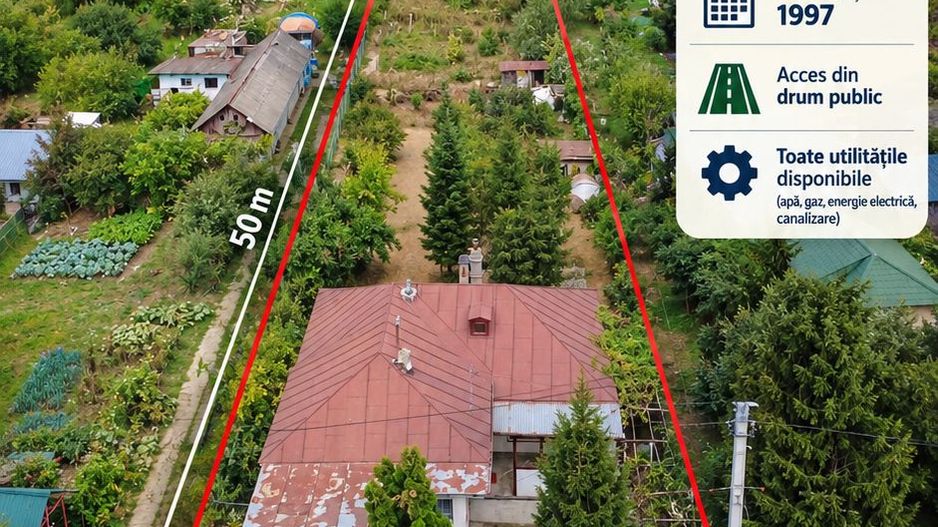 TEREN 750 mp + casa 146 mp, zona GURA BUSTEI - Vechia Roma; - Poză 2