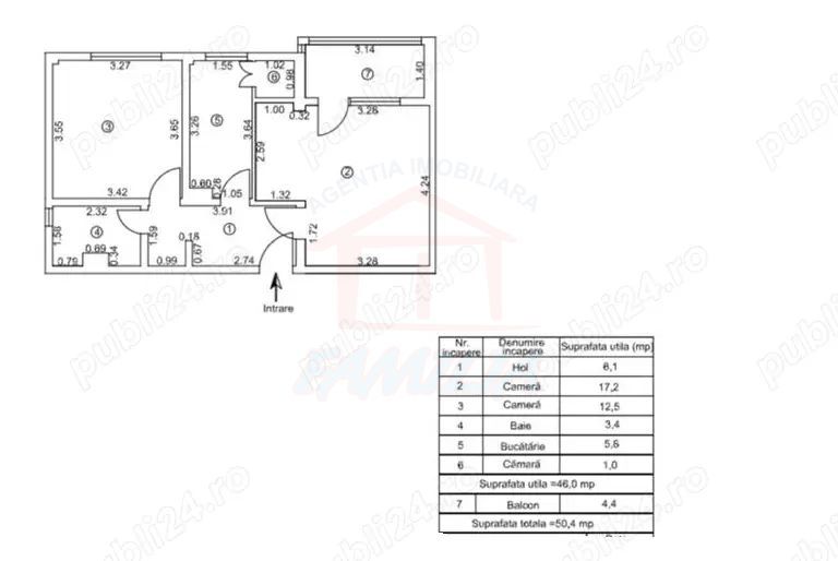 Vanzare apartament 2 camere, pret 67.000 EURO Micro 19 - Poză 9