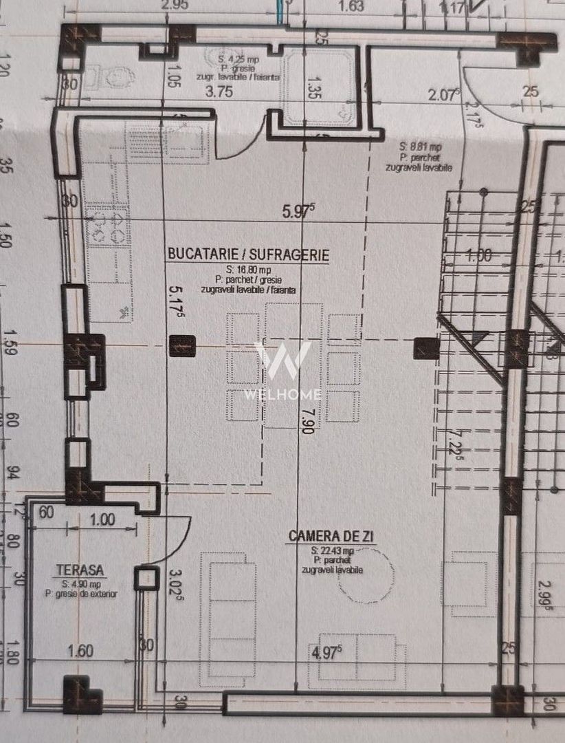 Apartament 3cam la vila. zona parcului Sub Arini, Sibiu - Schiță 16