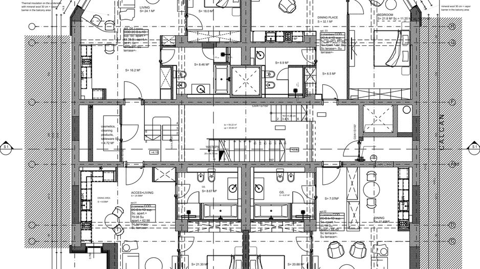 Aparthotel building Unirii B+GF+E+11 floors with 51 apartments, restaurant and SPA - Poză 60