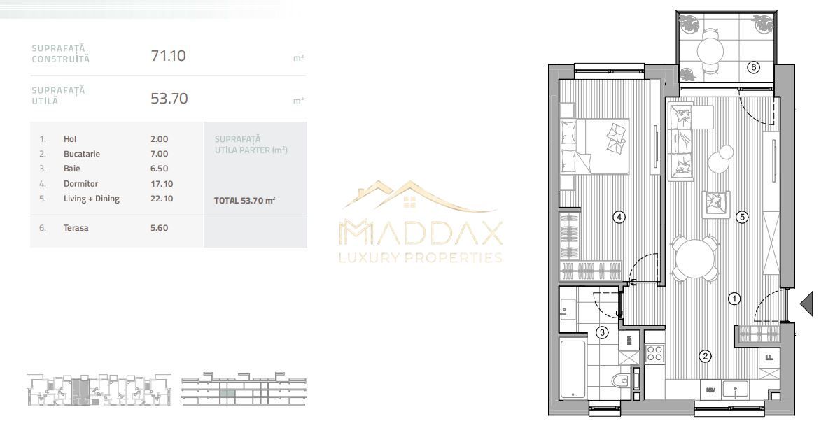 Apartament 2 cam // Complex rezidential // 71.10mp // Padurea Baneasa // Pipera - Schiță 6