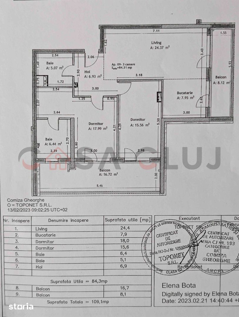Apartament cu 3 camere | 84 mp | bloc nou - Poză 13