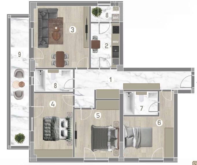 Apartament de vanzare 4 camere - Poză 1