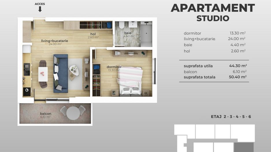 Apartament modern cu 2 camere si balcon, zona Brancoveanu, Sector 4 - Poză 7