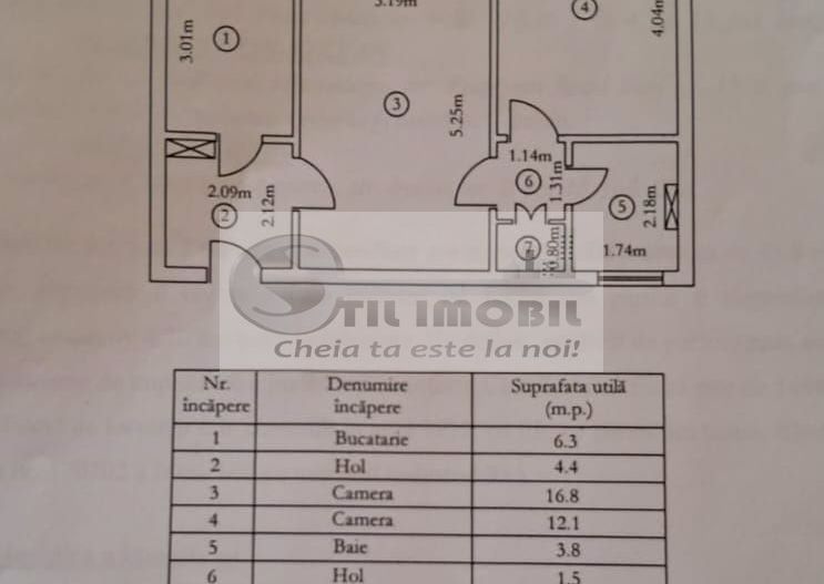 Apartament cu 2 camere la etaj 3,cu lift, in Tatarasi -79900 euro - Poză 4