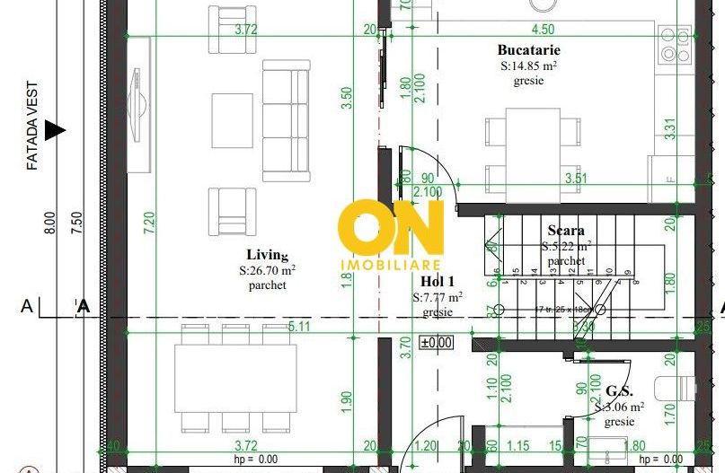 Casa tip insiruit, 4 camere, 186 mp teren, zona premium, Cetate - Schiță 24
