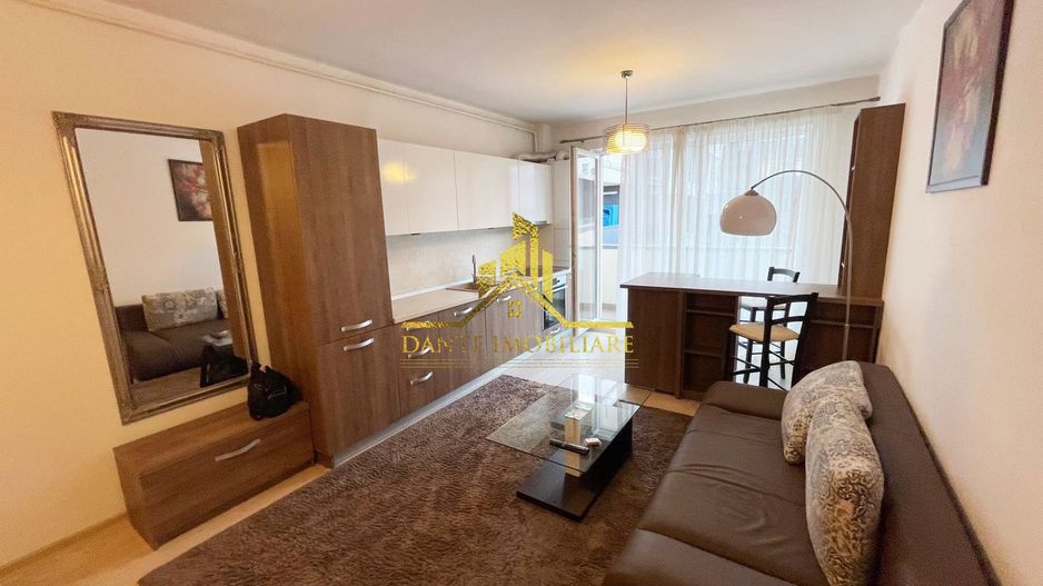 2 camere, semidecomandat, mobilat modern, bloc nou, balcon, Centru - Poză 2