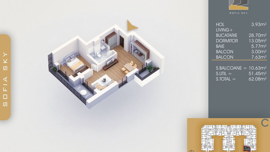 2 camere Finalizare Rapida 7 min Metrou Nicolae Teclu - Schiță 11