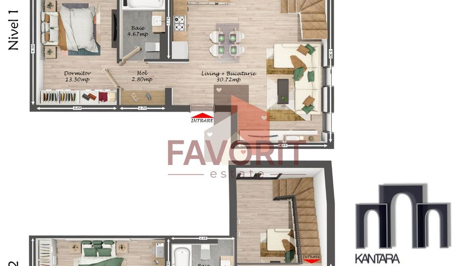 Apartament 3 camere | 2 bai | Scara interioara | 82MP | Giroc - Poză 10