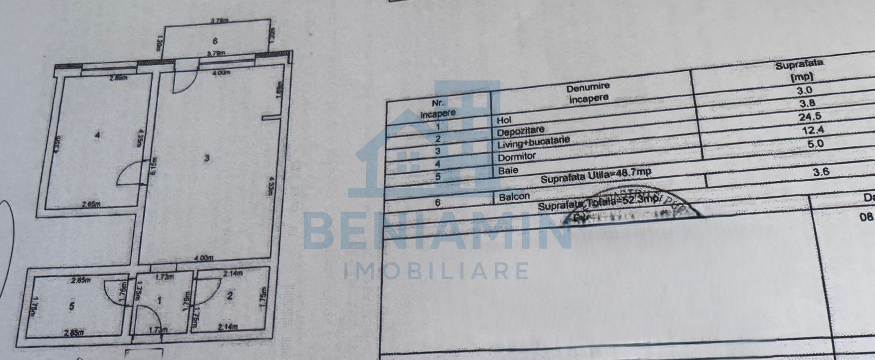 2 Camere-Bloc Nou- Loc De Parcare- Disponibil Imediat-Sanpetru-Brasov - Schiță 5