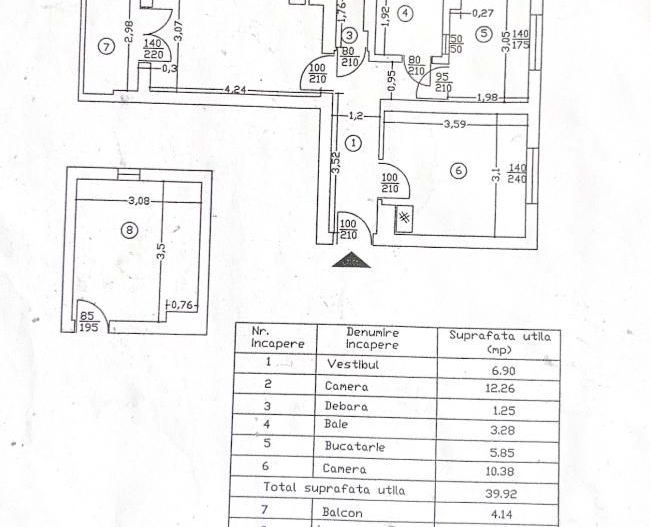 Apartament 2 camere Floreasca - Schiță 11