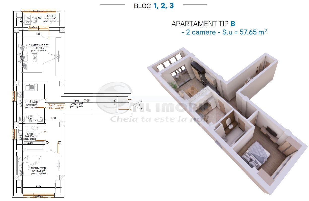 Apartament 2 camere - Pacurari - Strada Soarelui - Poză 1
