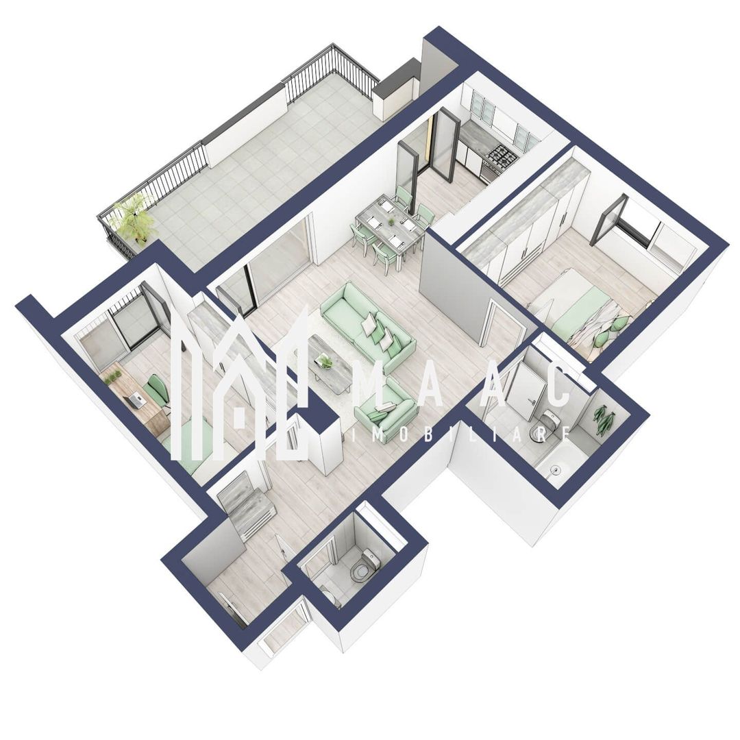 Apartament 3 camere | Balcoane 27.4 mp | Etaj 3 | Turnisor - Poză 4