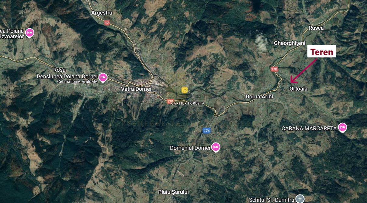 Teren Intravilan Dorna Arini, curent, apa, asfalt - Vatra Dornei - Poză 7