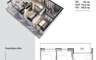 APARTAMENT 3 CAMERE | PROIECT DE TOP | AVIATIEI - Poză 11