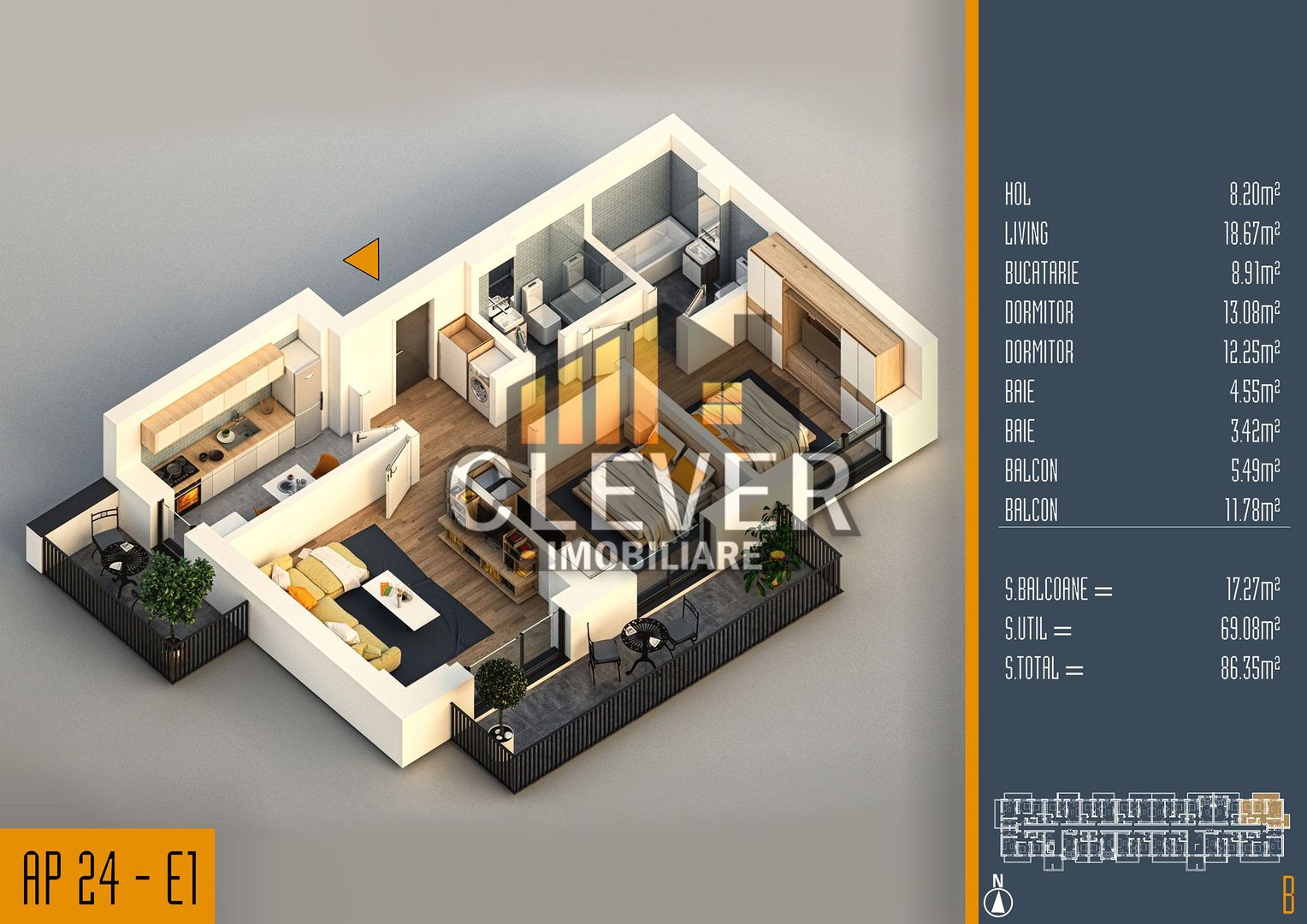 Apartament 3 Camere Decomandate The. Pallady Parcare BONUS - Poză 1