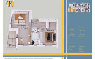 Ap 2 cam 62 mp, Comision 0%, Pallady, 12 min metrou Teclu - Poză 1