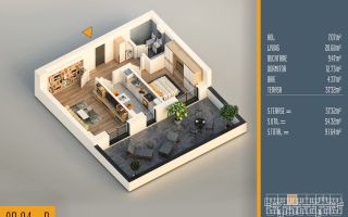 Apartament 2 camere decomandat cu terasă – Theodor Pallady - Schiță 11