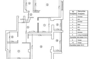 Apartament cu 4 camere - etaj 2/3 - Rediu - Casablanca - 139.500 euro - Schiță 17