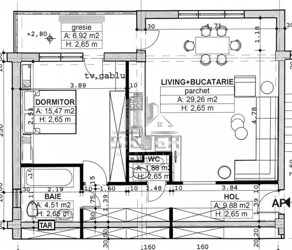 Apartament cu 2 camere /61 mp/parcare cu CF/zona Parcul Poligon. - Poză 6