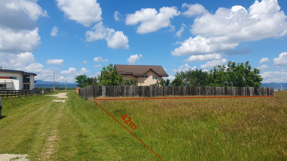 Rasnov -Glejarie 1000 mp front 42m posibilitate duplex sau 2 constructii - Poză 2