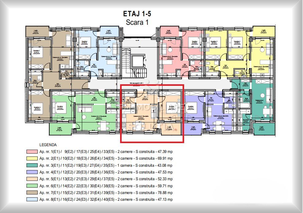 Apartament 2 camere | Bloc Nou | Etaj 1 | Str. C. Brâncoveanu - Schiță 12