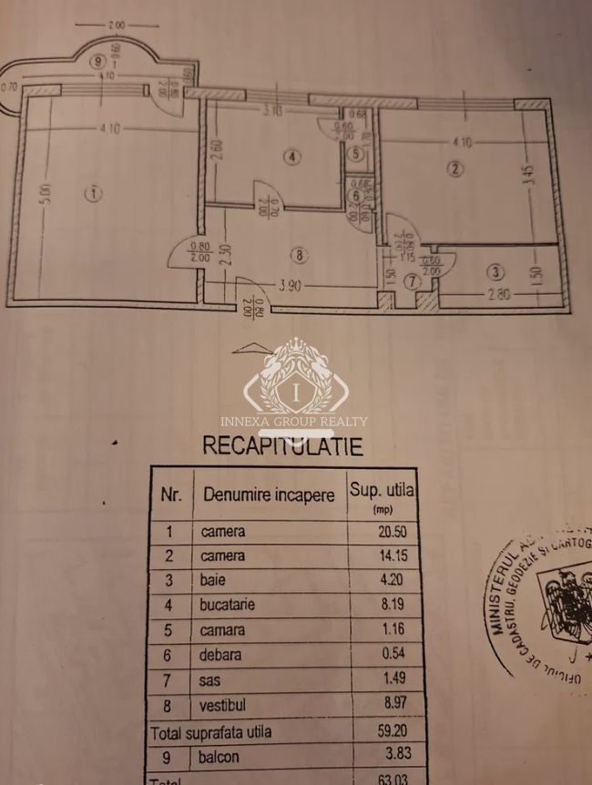 13 Septembrie-Sebatian | 2 camere | 64mp | et 7 | dec | 115.000 euro - Poză 7