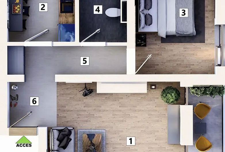 Apartament 2 camere cu loc de parcare inclus - Poză 13