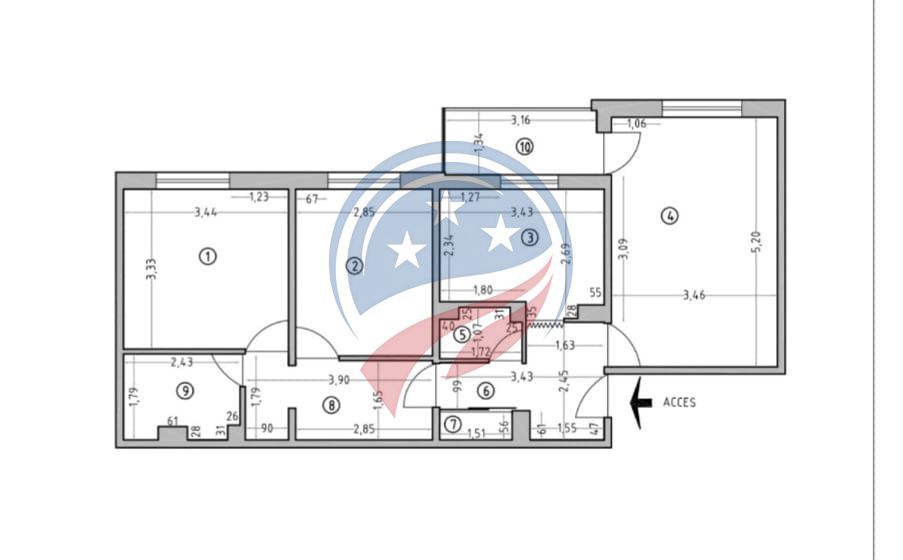 Apartament 3 camere decomandat, Et. 2/4, Lăpuș–Argeș, mobilat, centrală nouă, AC - Poză 12