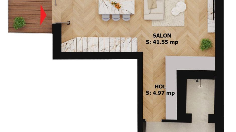 Apartament nou, 2 camere, 261 500 Euro. Comision 0. - Poză 1