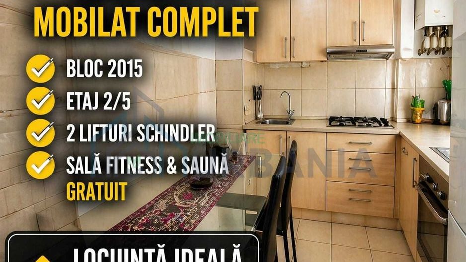 Apartament 2 camere, Bellevue Residence Copou, Iasi - 57 mp, mobilat, 2 balcoane - Poză 8