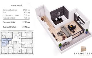 SOLD / VANDUT Garsoniera/Studio de vânzare Constanta zona Mamaia Nord - Poză 3