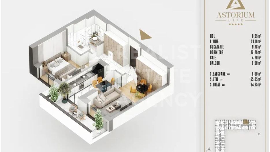 Apartament cu 2 camere, Astorium Life, București - Poză 2