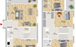 Apartament 4 camere tip duplex, 3 bai + parcare - 1 Mai / Domenii - Poză 16