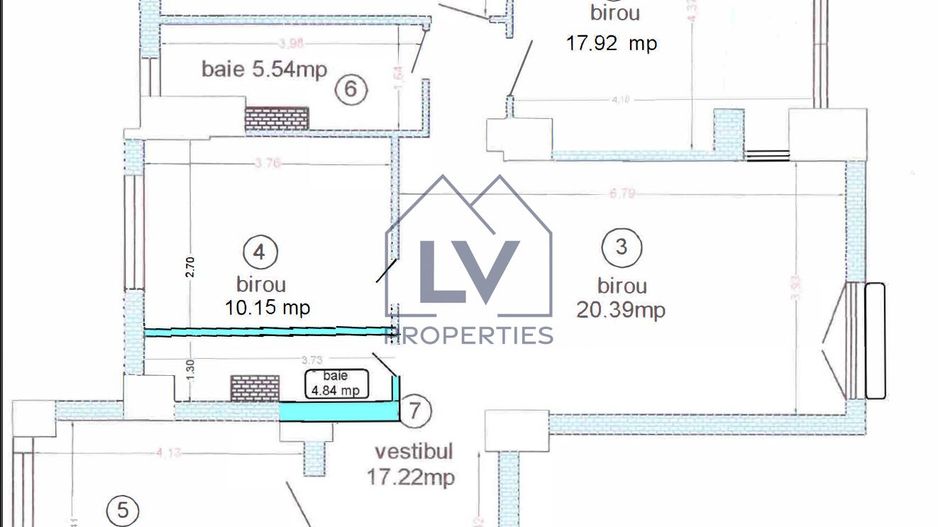 INCHIRIERE APARTAMENT 4 CAMERE | PIATA VICTORIEI - Schiță 10