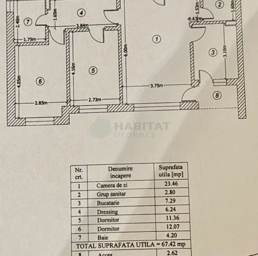 Greenfield | Apartament cu gradina | Parcare | Comision 0 - Schiță 8