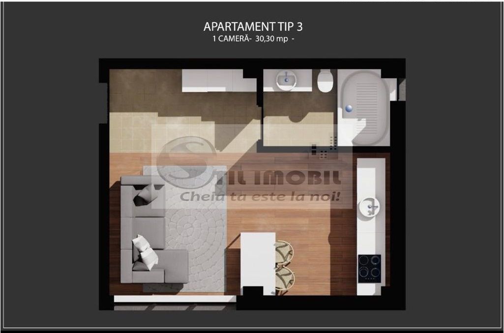 Apartament o camera Bucium - 36mp - Pret promotional cash - Poză 4