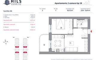 Vânzare, apartament, 2 camere tip 2B, HILS Sunrise, București - Poză 5