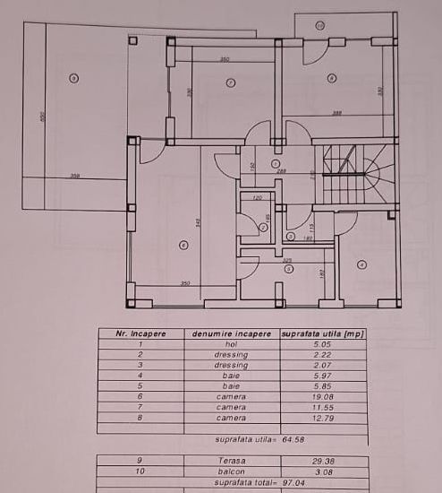 Casă individuală P+1+M cu garaj și terase spațioase – Otopeni Central - Schiță 13