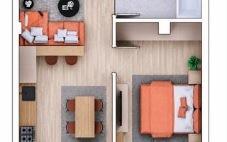 Apartament cu 2 camere, parcare subterană inclusă – Apahida - Poză 4